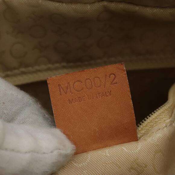 CELINE C Macadam Canvas Hand Bag Suede Leather Yellow Gold - Picture 13 of 13